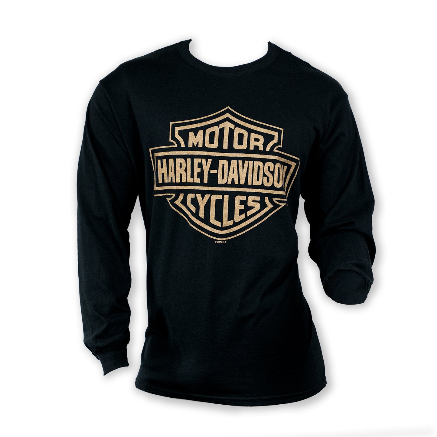 Harley-Davidson® of Glendale Shirt Long Sleeve Gold Racer Black