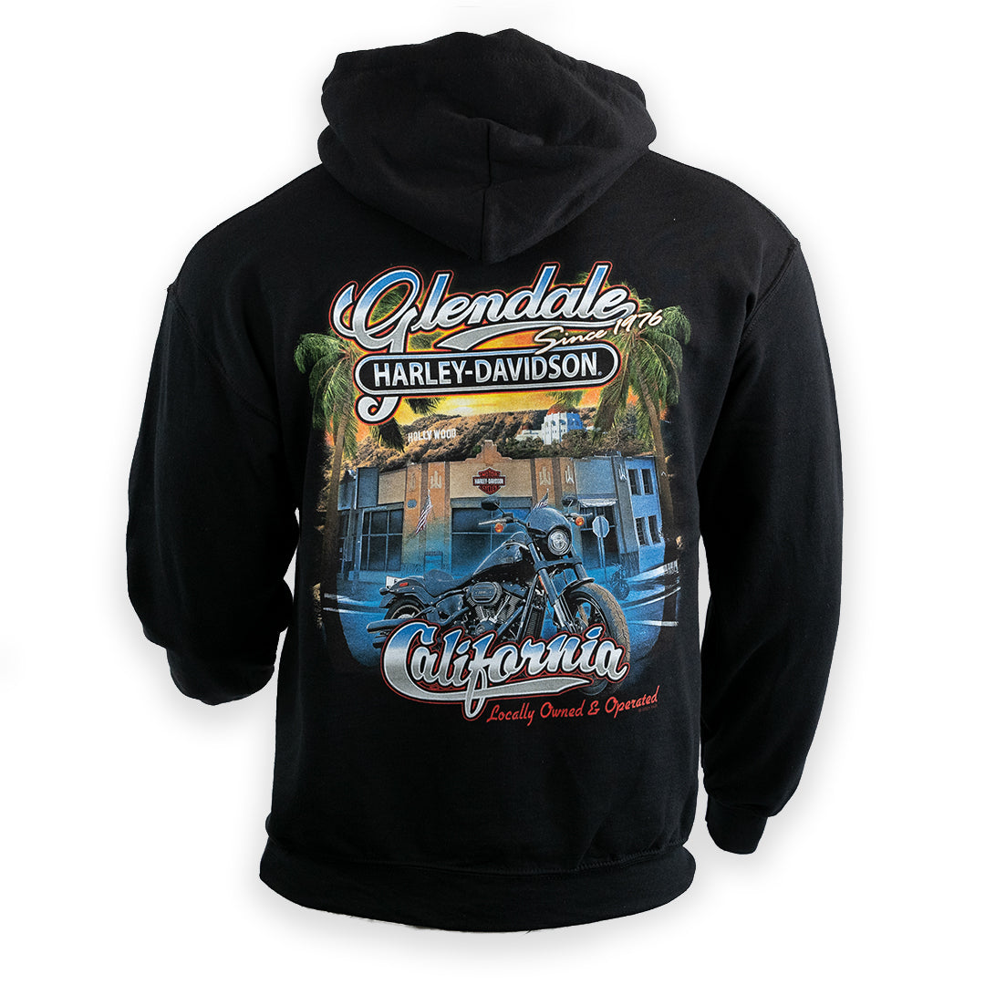 Harley-Davidson® of Glendale Hoodie Pull-Over Hollywood Palms Black