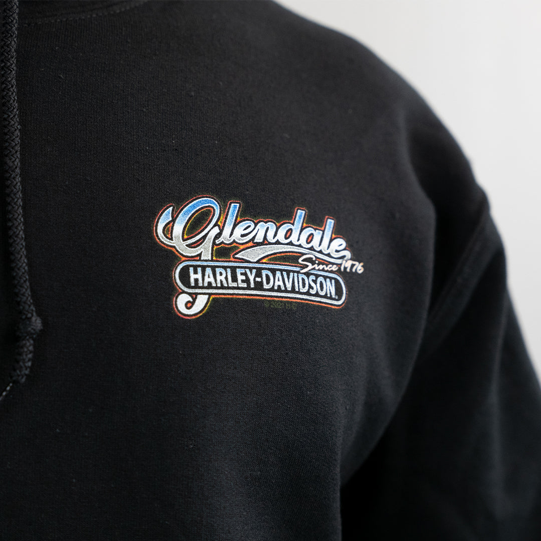 Harley-Davidson® of Glendale Hoodie Pull-Over Hollywood Palms Black