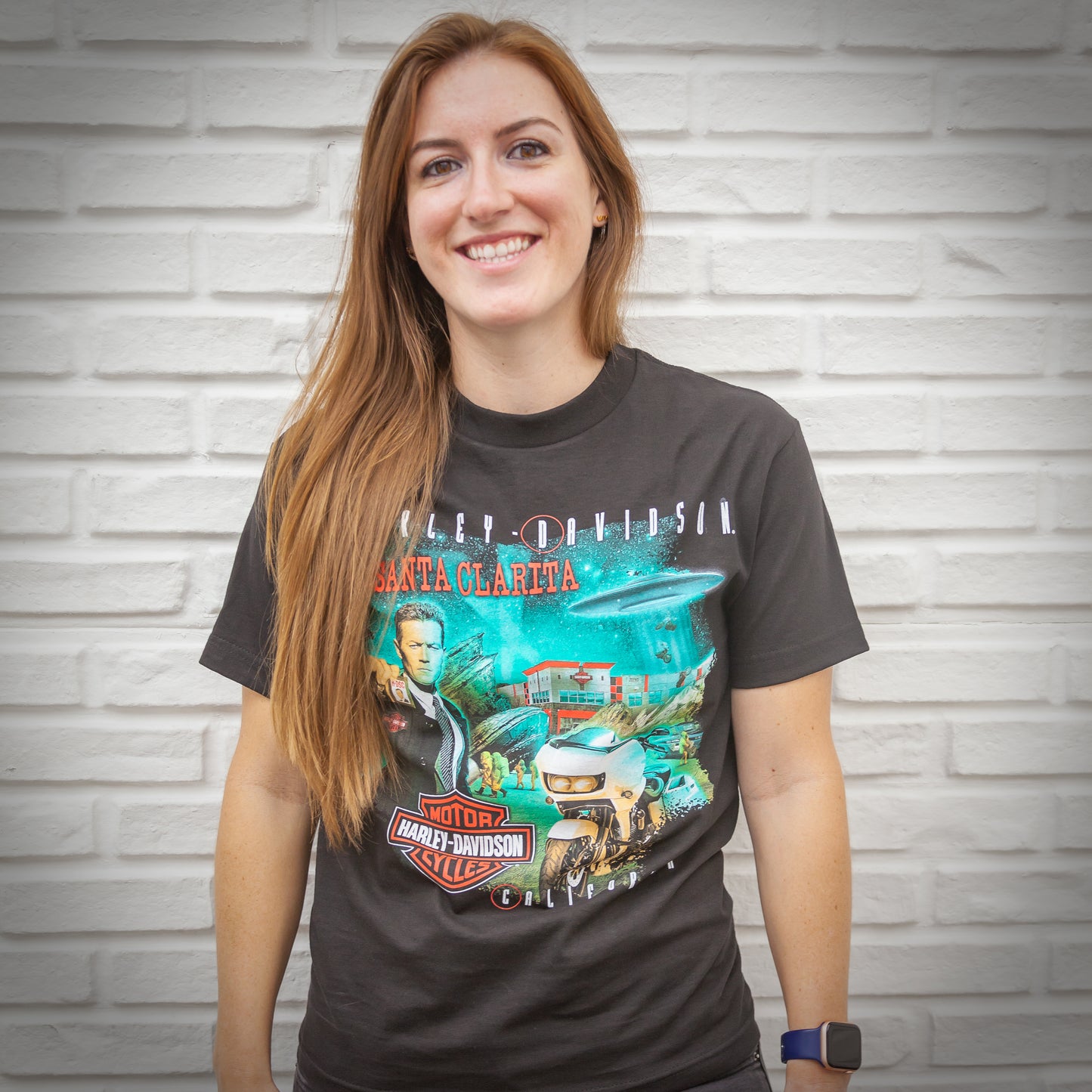 Harley-Davidson® of Santa Clarita Shirt Short Sleeve UFO Detective Files Black