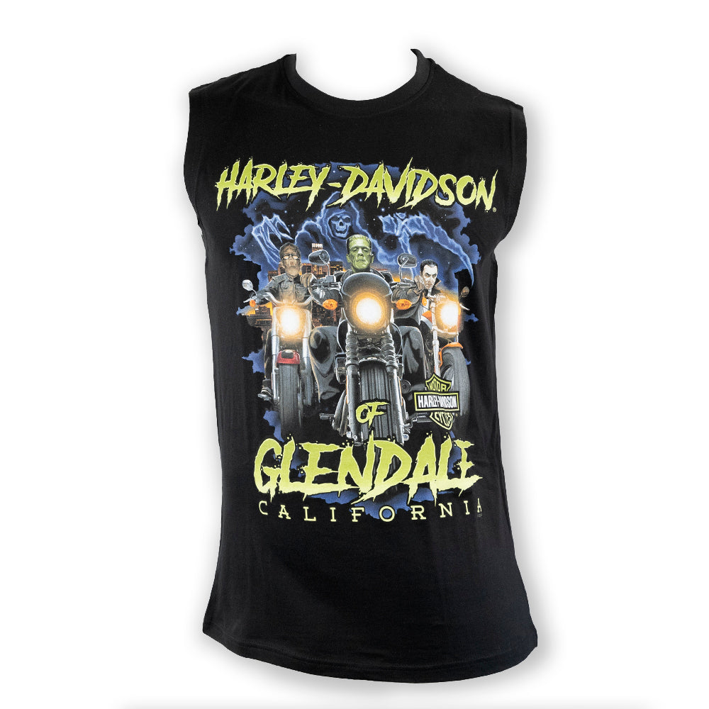 Harley-Davidson® of Glendale Shirt Sleeveless Hollywood Fright Nights Black