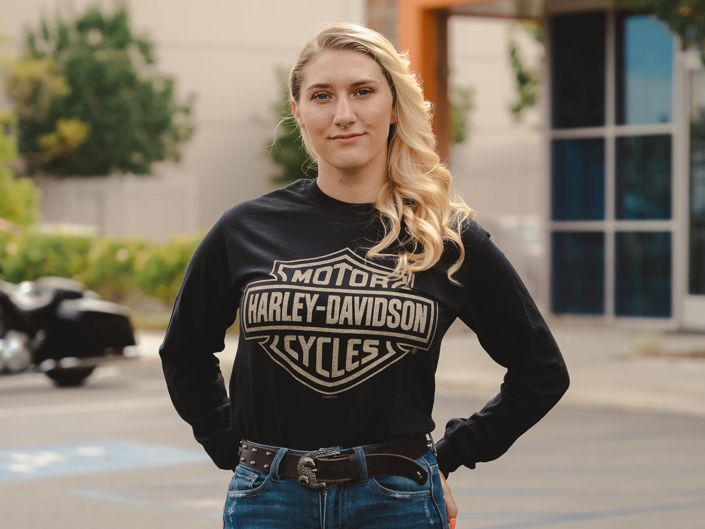 Harley-Davidson® of Santa Clarita Shirt Long Sleeve Gold Racer