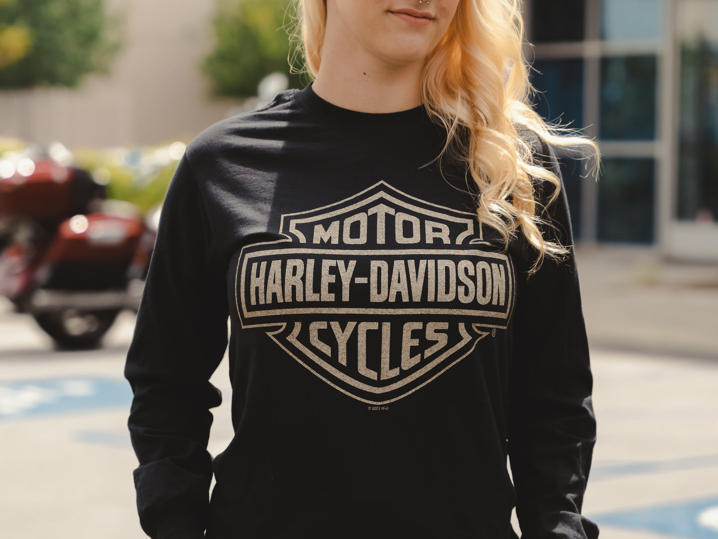 Harley-Davidson® of Santa Clarita Shirt Long Sleeve Gold Racer