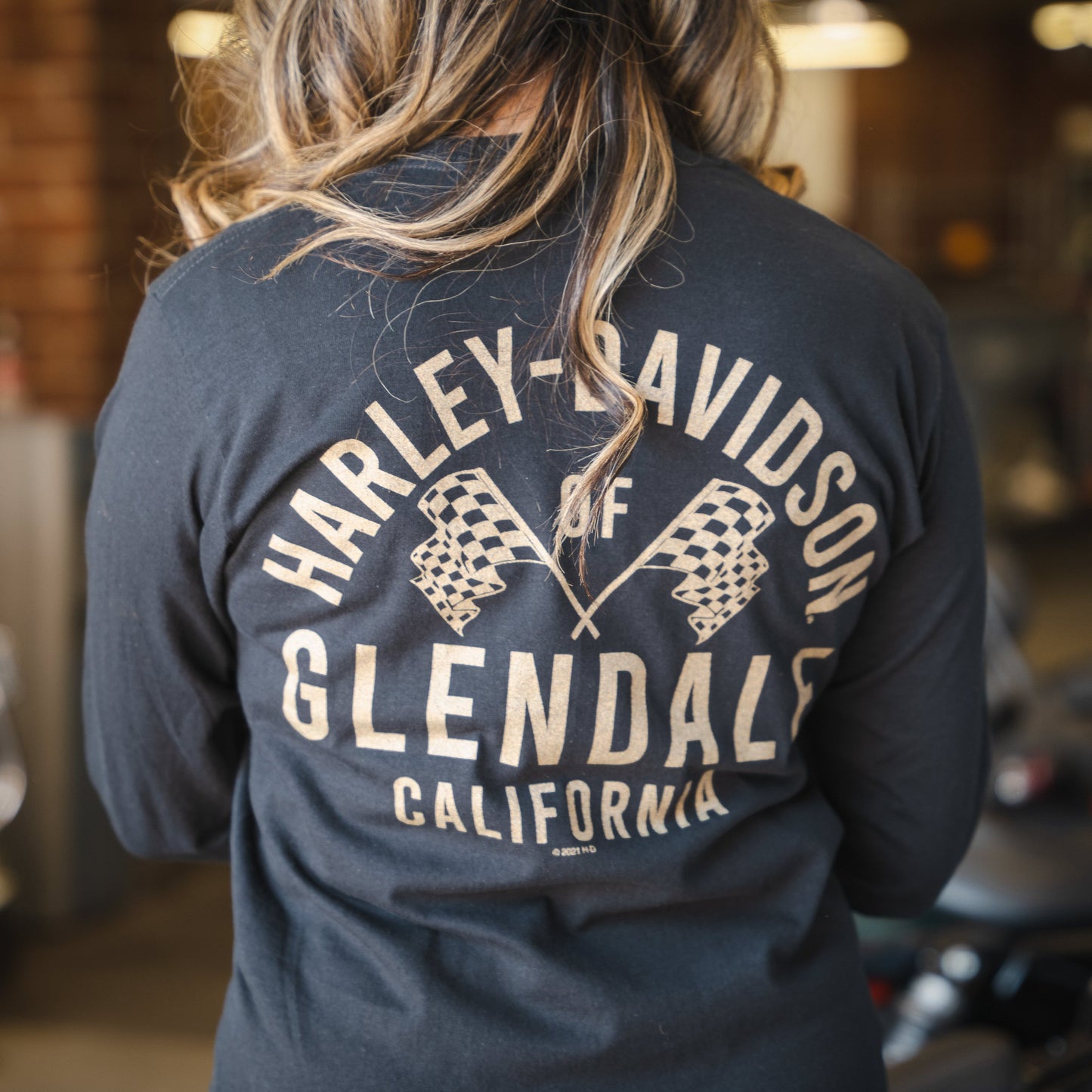 Harley-Davidson® of Glendale Shirt Long Sleeve Gold Racer II