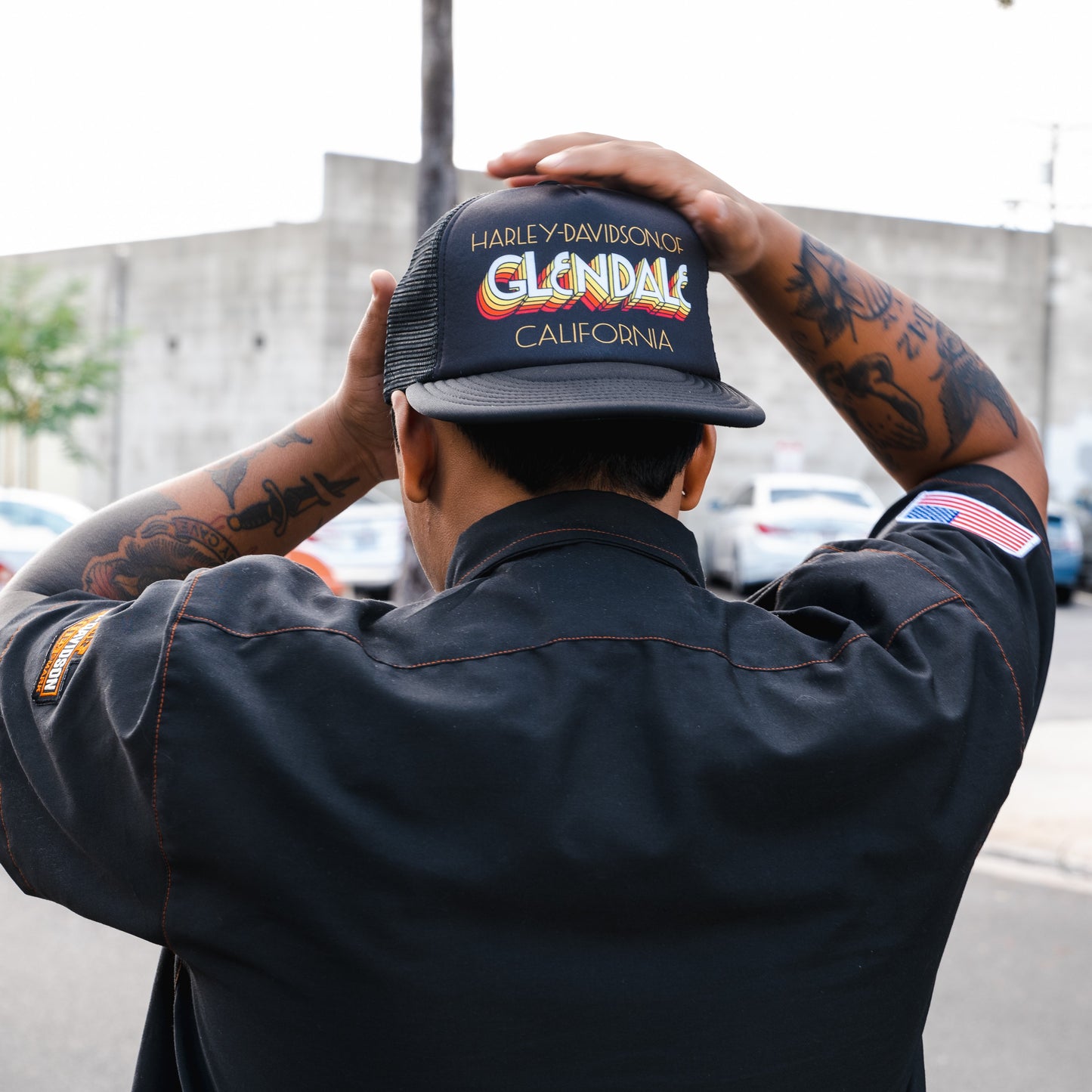 Harley-Davidson® of Glendale Hat Graphic Trucker Vintage Embers