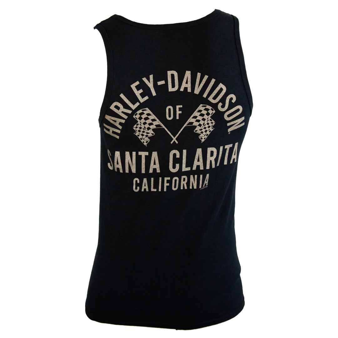 Harley-Davidson® of Santa Clarita Tank Top Gold Racer II Black - Harley-Davidson® of Santa Clarita E-commerce Store