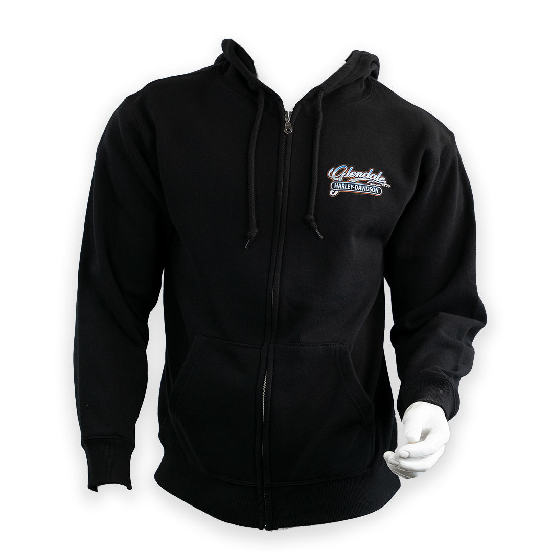 Harley-Davidson® of Glendale Hoodie Zip-Up Hollywood Palms Black