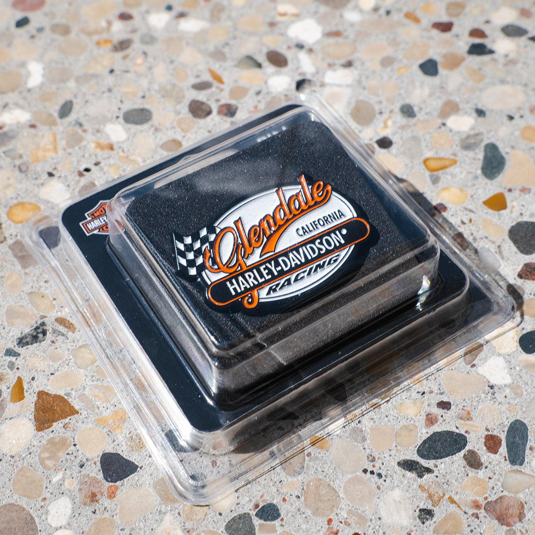 Harley-Davidson® of Glendale Racing Enamel Pin Full Color