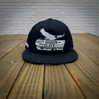 Black & White Logo Checkered Fitted Hat
