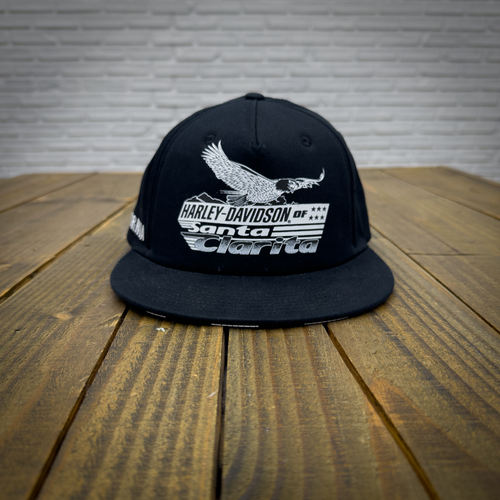 Black & White Logo Checkered Fitted Hat