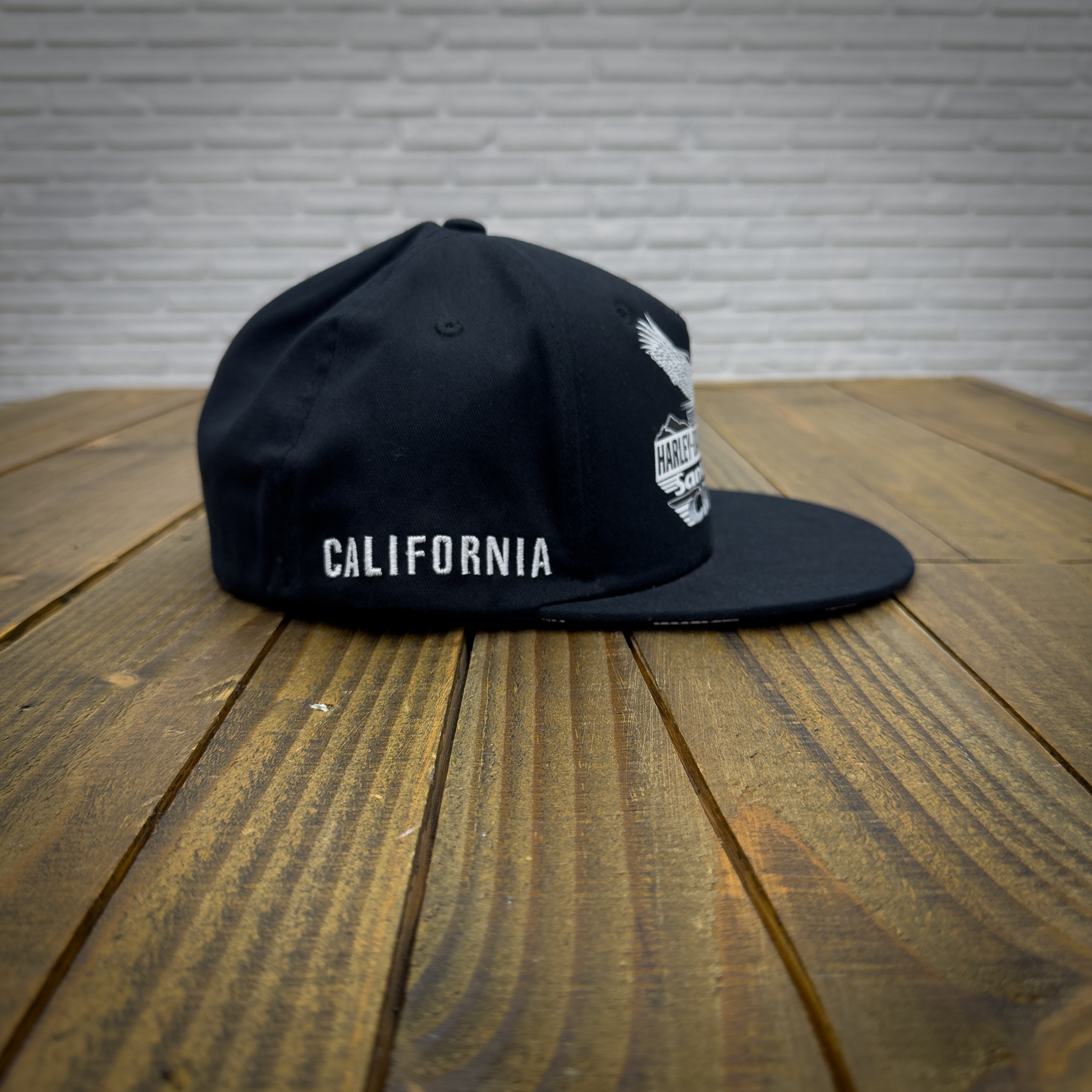 Black & White Logo Checkered Fitted Hat