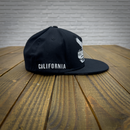 Black & White Logo Checkered Fitted Hat