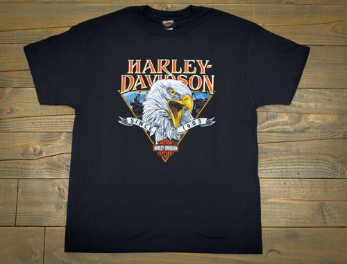 Santa Clarita Harley-Davidson® Black Bold Legend Eagle T-Shirt Front