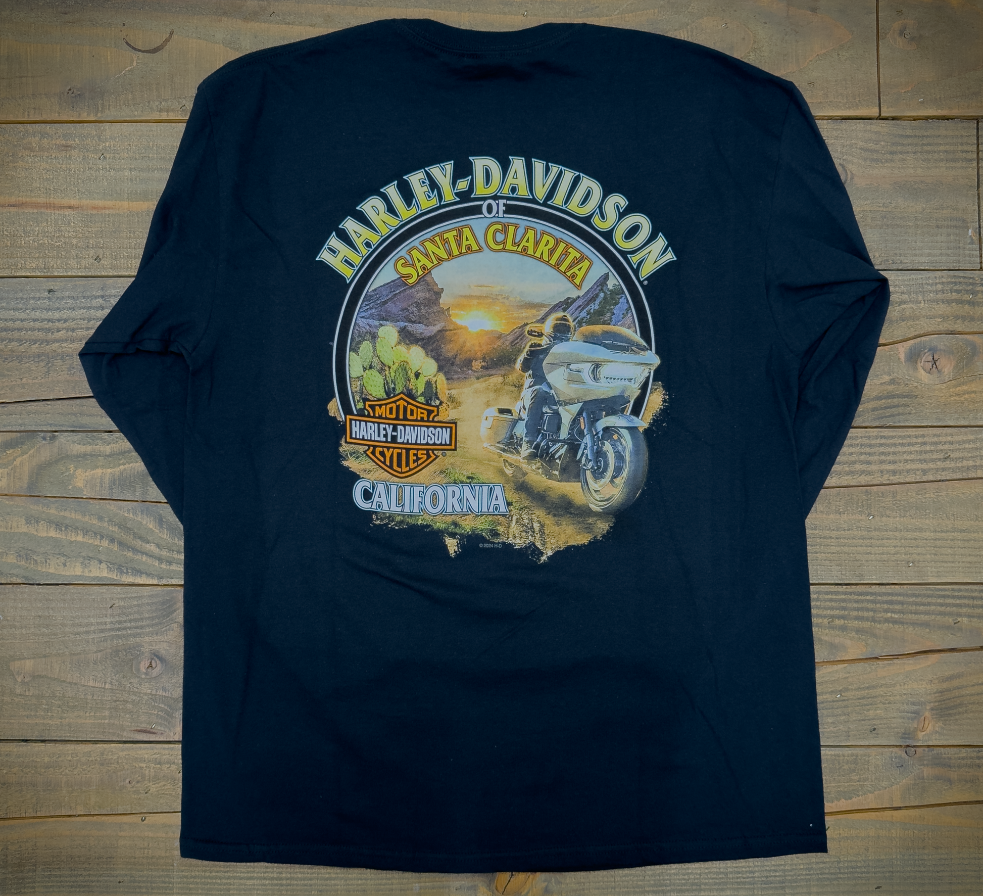 Santa Clarita Harley-Davidson® Black Desert Rider Long Sleeve T-Shirt Back