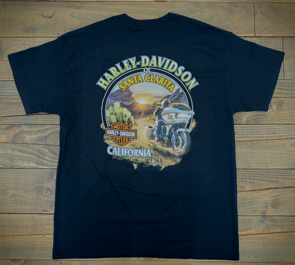 Santa Clarita Harley-Davidson® Black Desert Rider Pocket T-Shirt Back