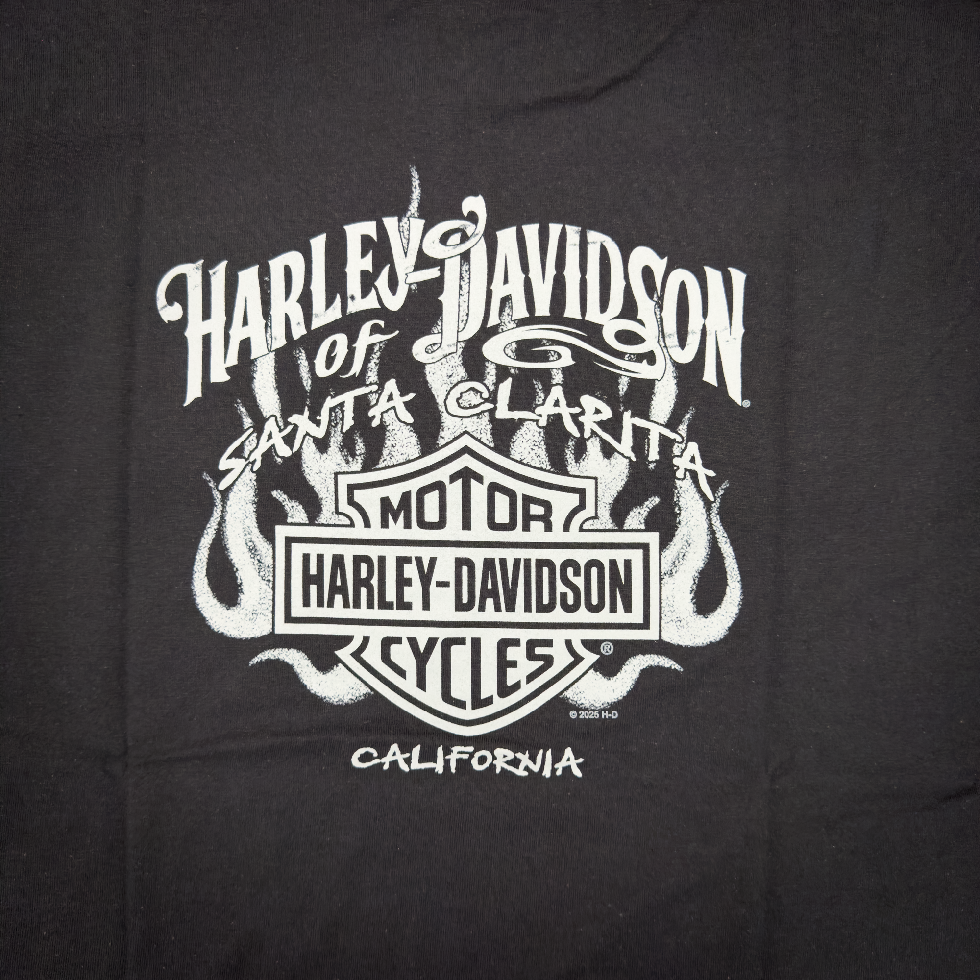 Santa Clarita Harley-Davidson® Black Heat Of The Night T-Shirt Back Design
