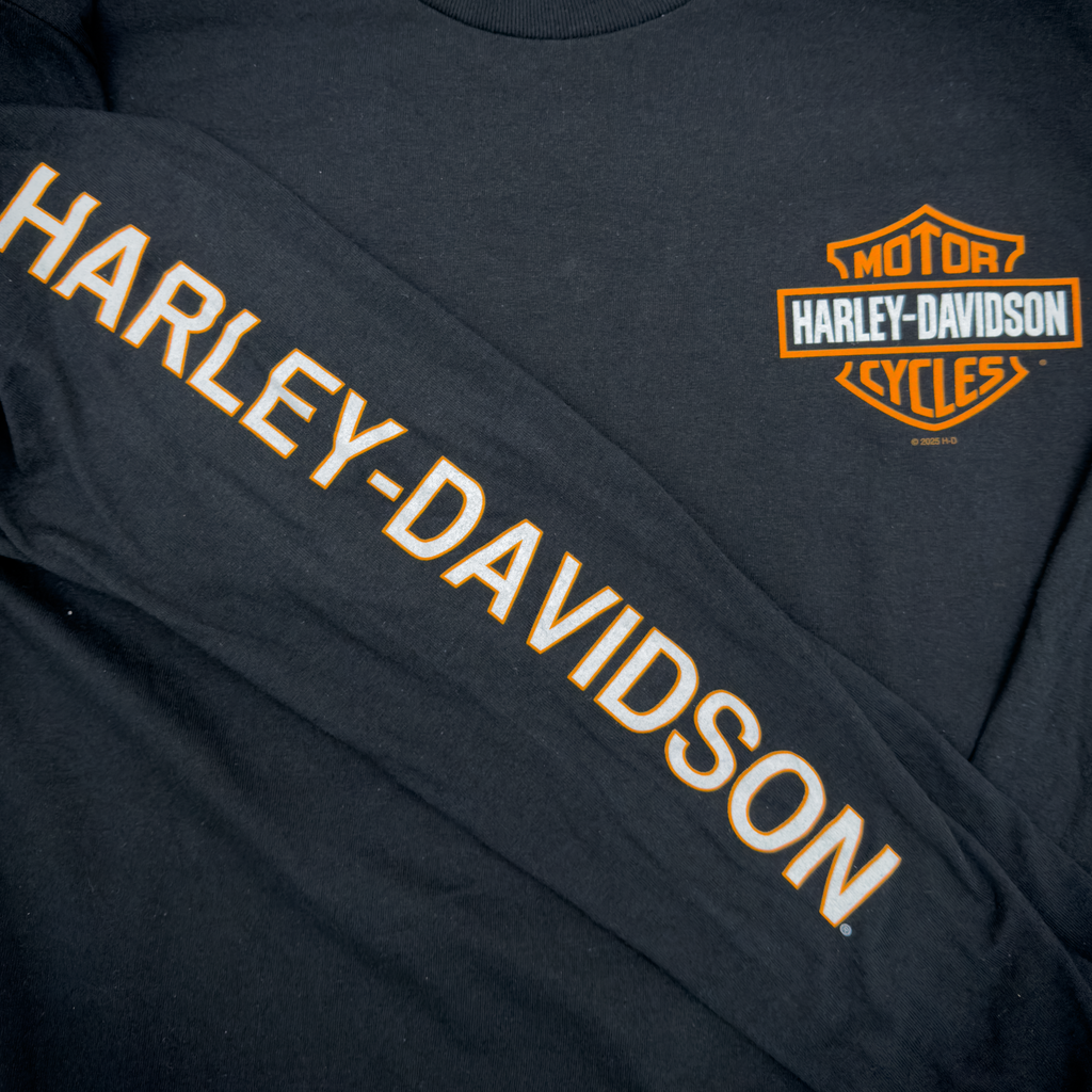 Santa Clarita Harley-Davidson® Black RP1000 Long Sleeve T-Shirt Sleeve Design