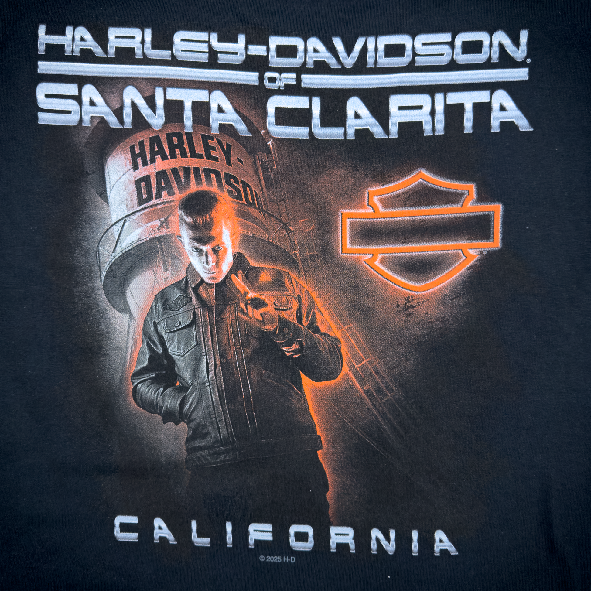 Santa Clarita Harley-Davidson® Black RP1000 Zip-Up Hoodie Back Design