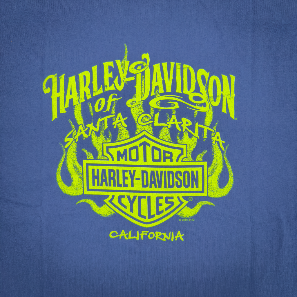 Santa Clarita Harley-Davidson® Midnight Blue Label Plug Pocket T-Shirt Back Design