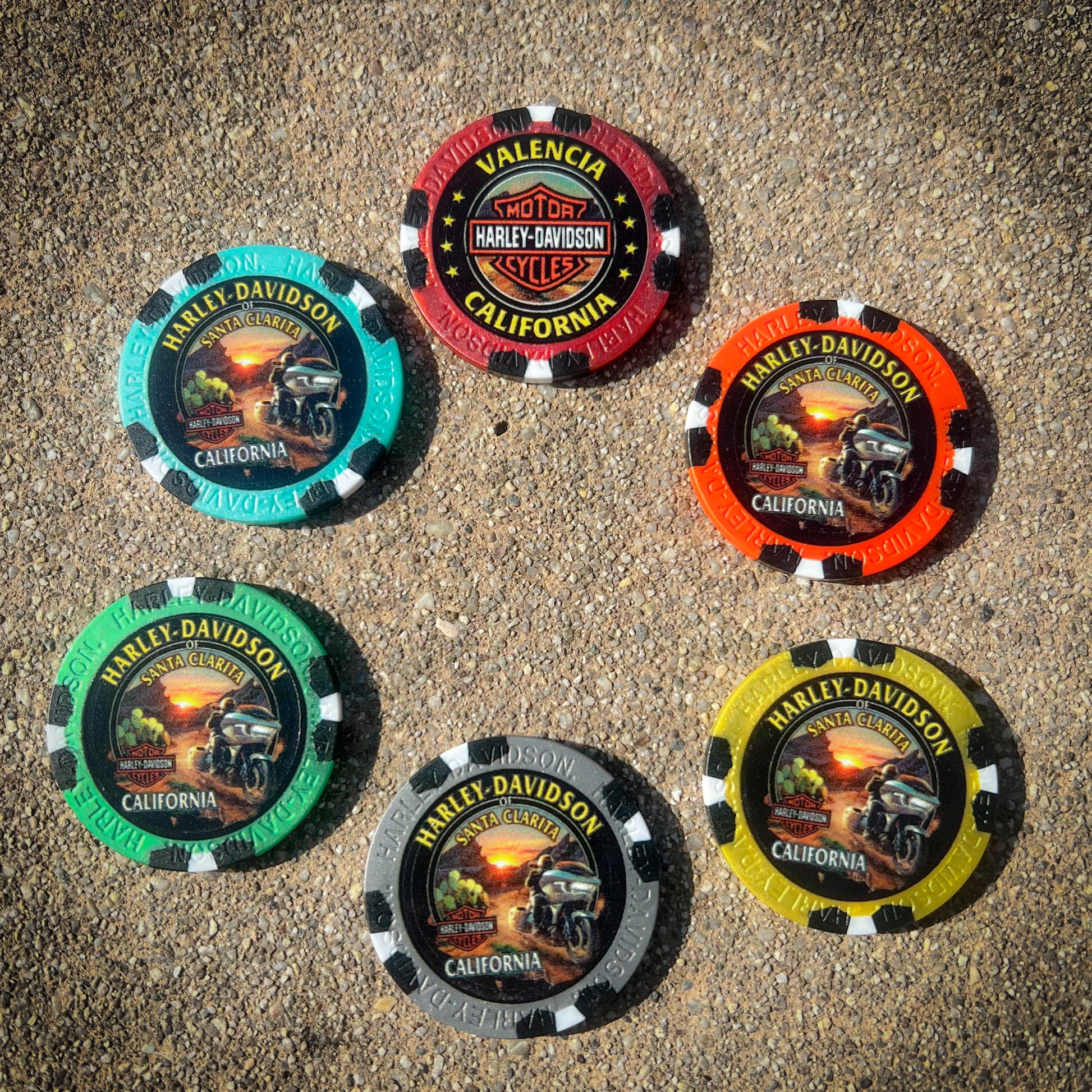 Santa Clarita Harley-Davidson® Random Color Poker Chip 6