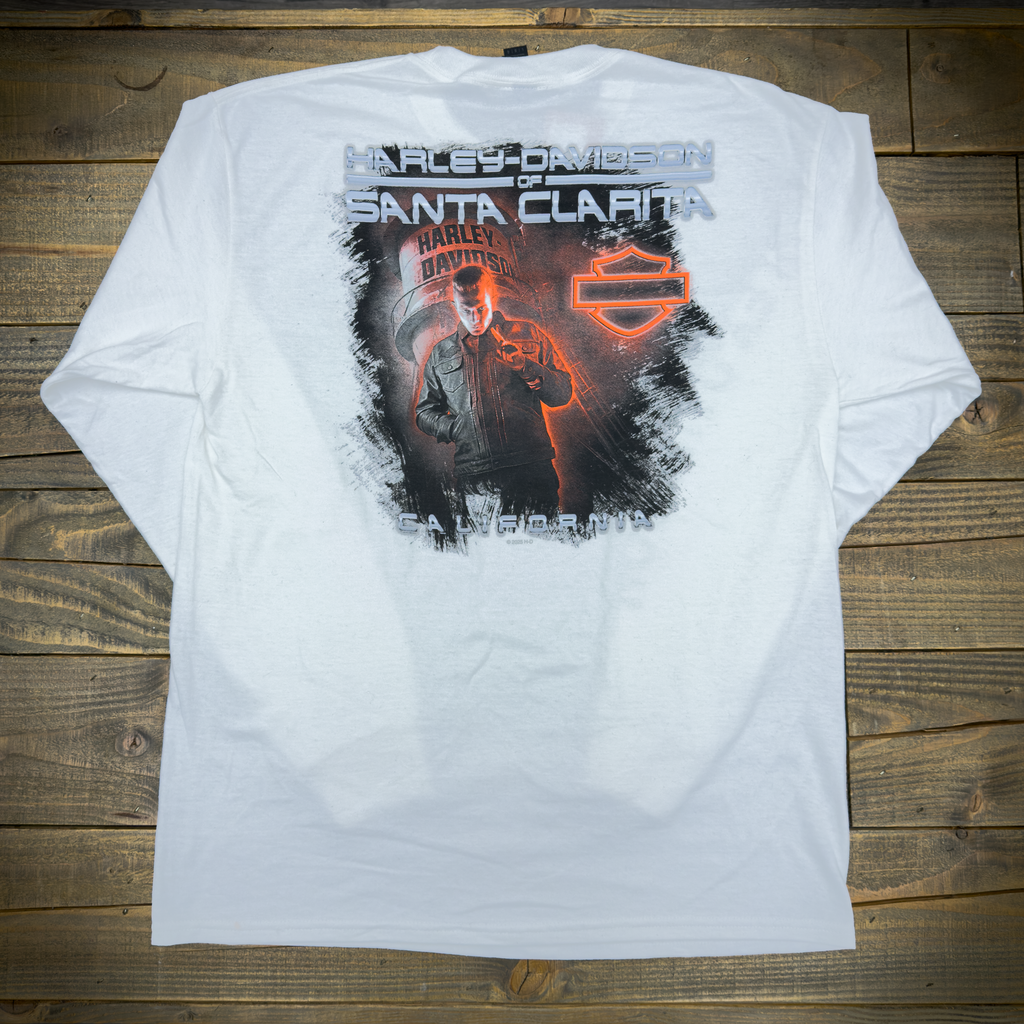 Santa Clarita Harley-Davidson® White RP1000 Long Sleeve T-Shirt Back