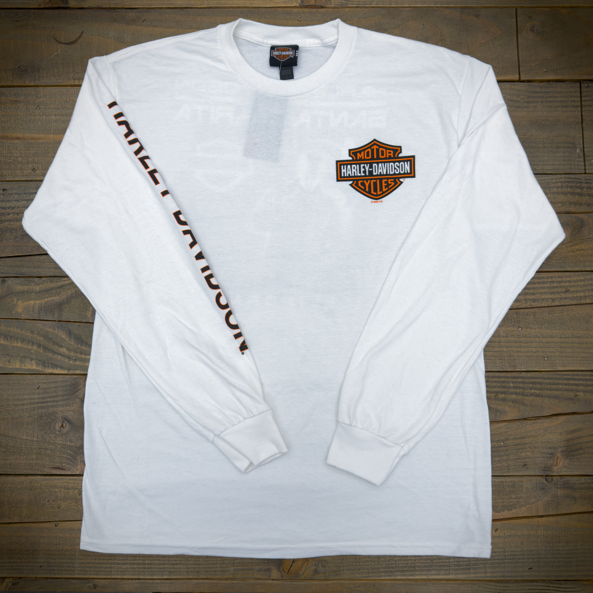 Santa Clarita Harley-Davidson® White RP1000 Long Sleeve T-Shirt Front