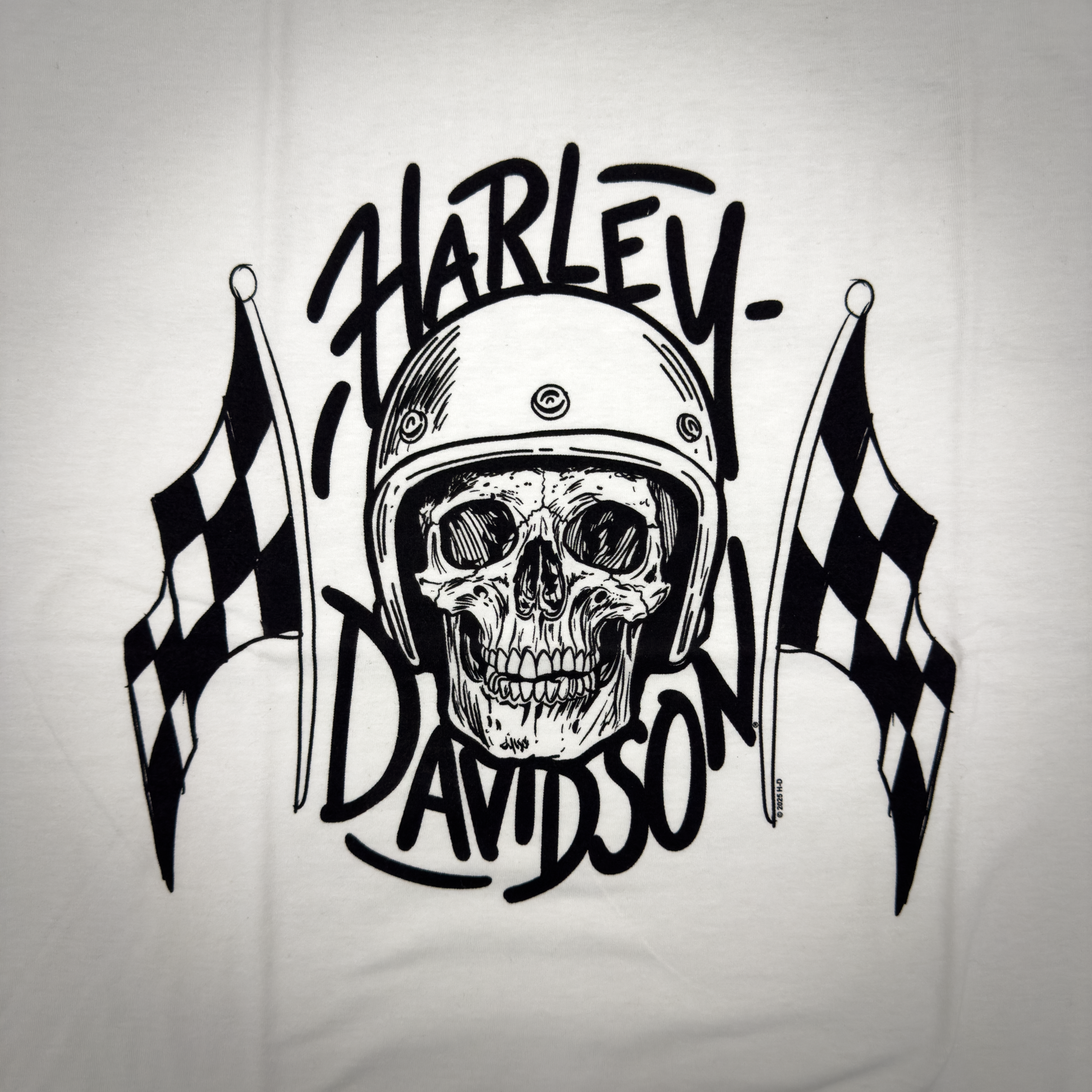 Santa Clarita Harley-Davidson® White Rad Racer T-Shirt Front Design