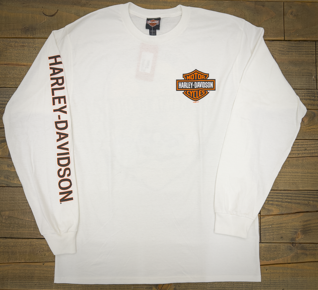 Santa Clarita Harley-Davidson® White Theme Park Long Sleeve T-Shirt Front