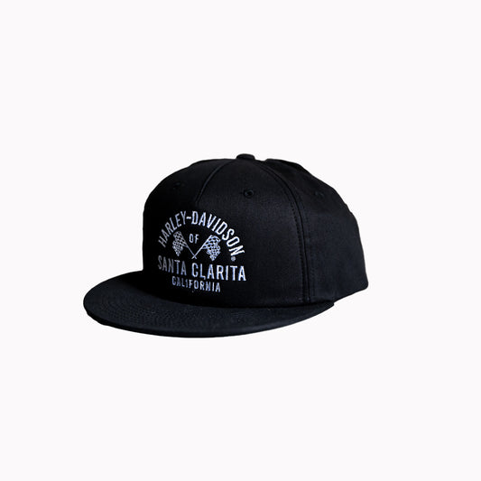 Harley-Davidson® of Santa Clarita Hat Racing Flags Snap Back Black