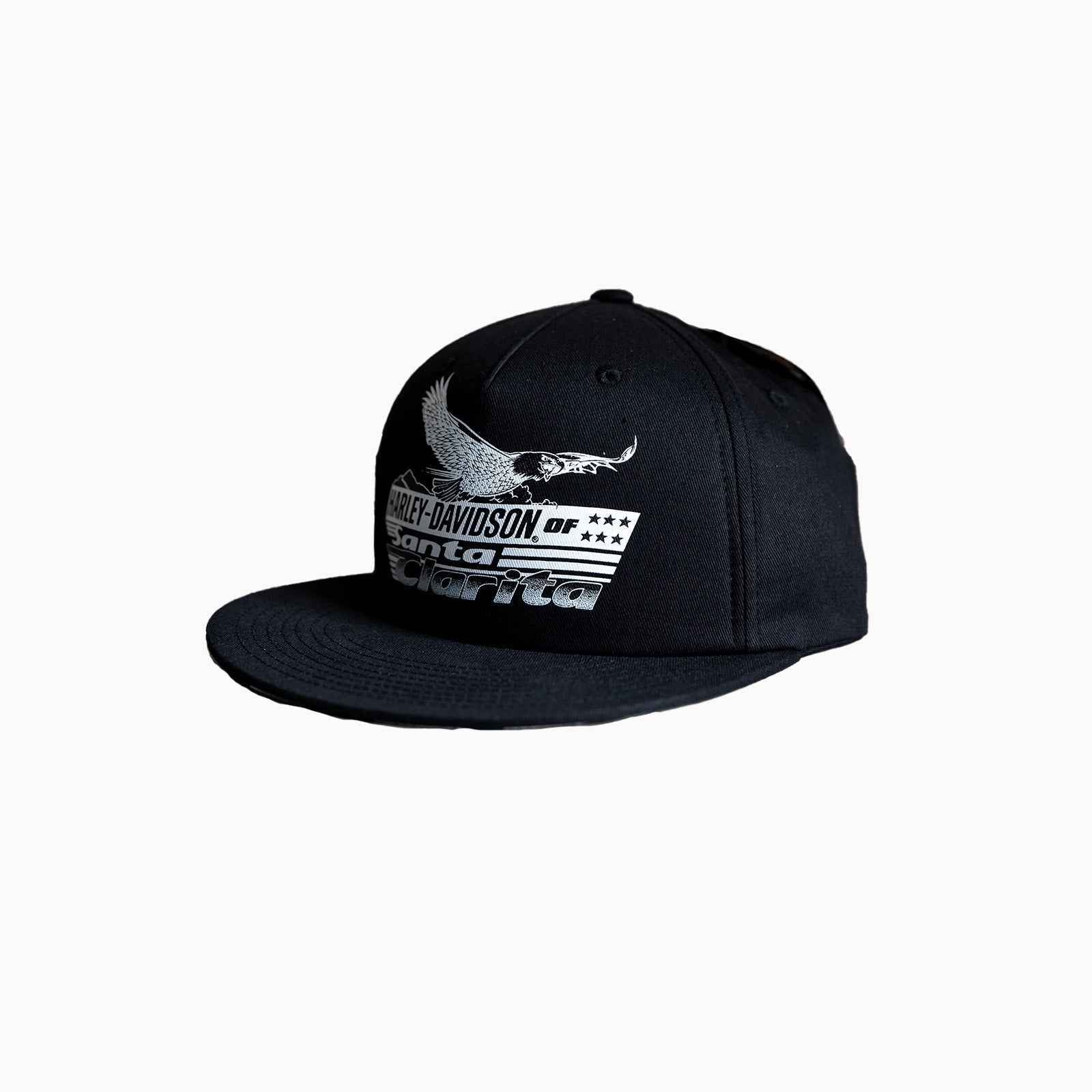 Harley-Davidson® of Santa Clarita Hat Snap Back Black & White Logo Checkered - Harley-Davidson® of Santa Clarita E-commerce Store
