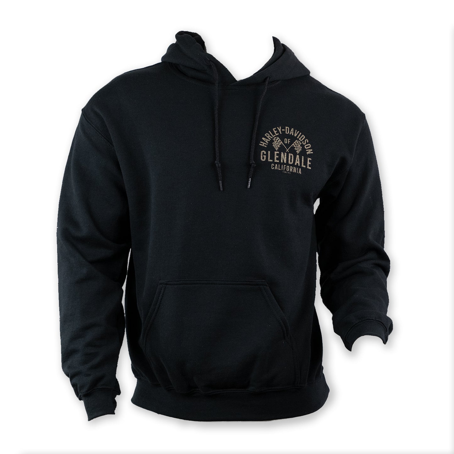 Harley-Davidson® of Glendale Hoodie Pull-Over Gold Racer II Black