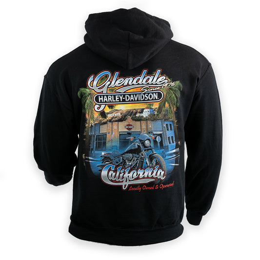 Harley-Davidson® of Glendale Hoodie Pull-Over Hollywood Palms Black