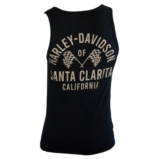 Harley-Davidson® of Santa Clarita Tank Top Gold Racer II Black