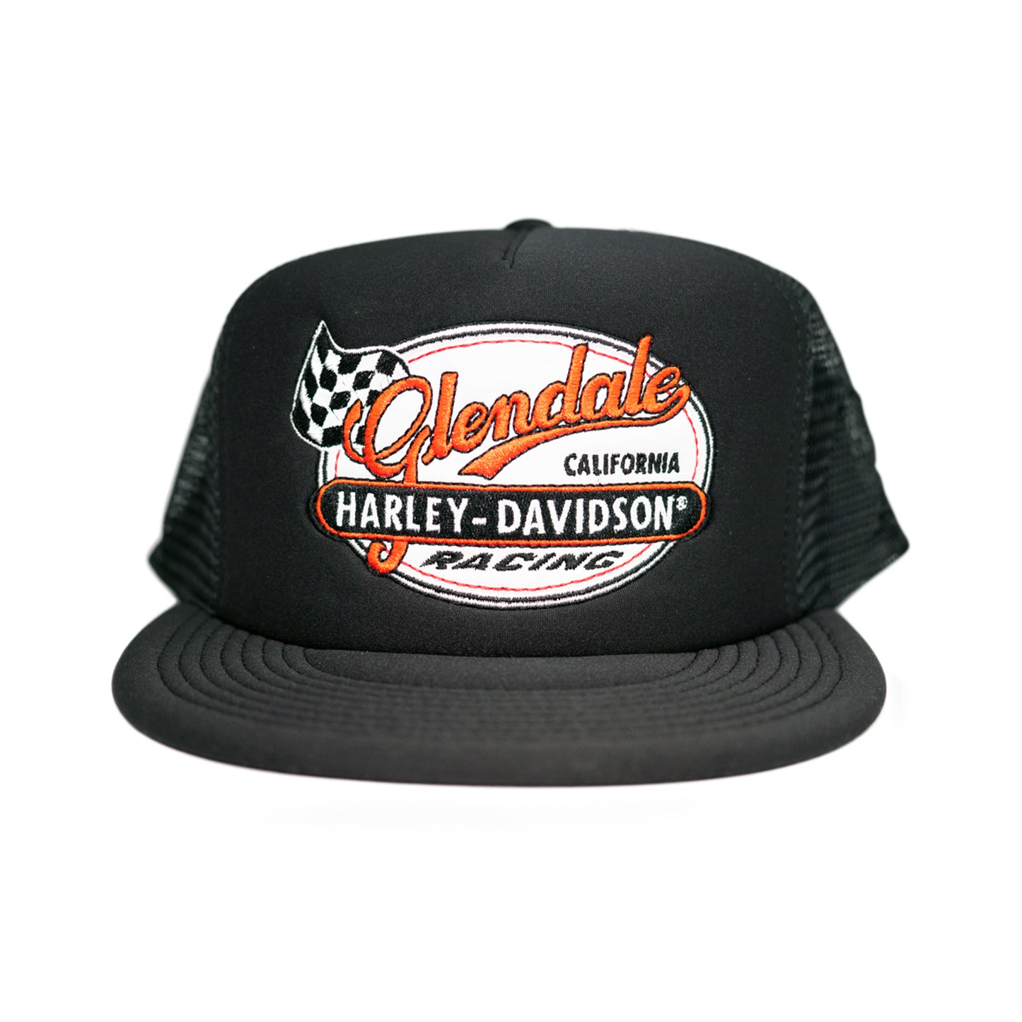 Harley-Davidson® of Glendale Hat Racing Logo Trucker Black